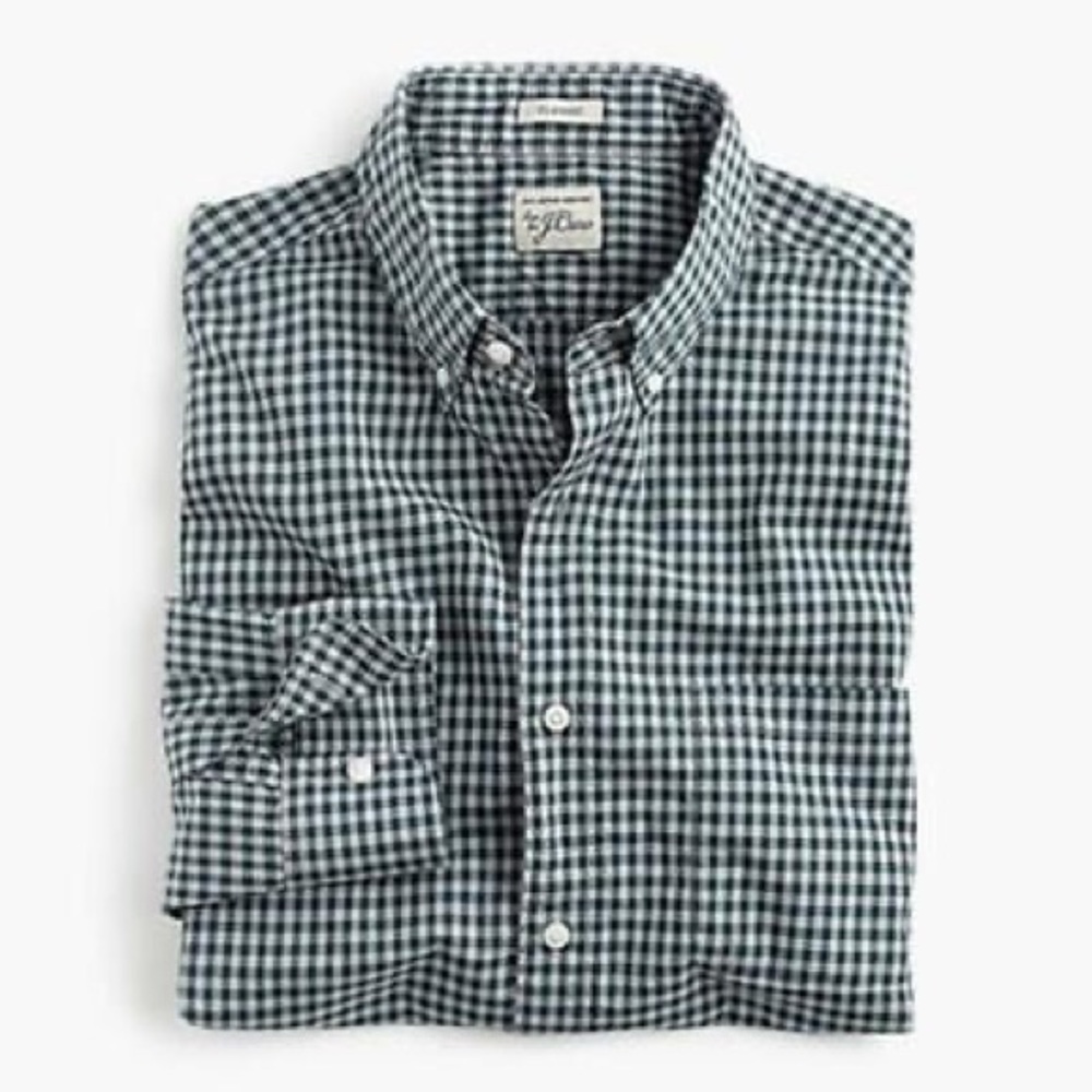 J. Crew Signature Gingham Shirt Mens Sz XL Classic Fit